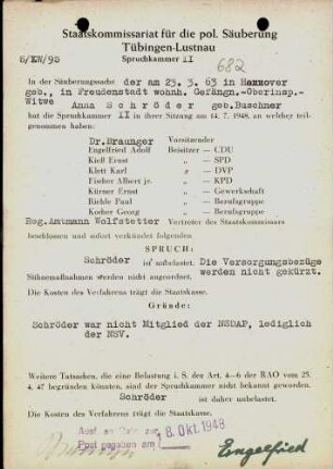 Schröder, Anna, geb. Buschner