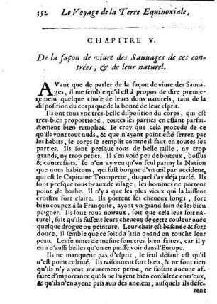 De la façon de viure des Sauuages de ces Contrées, ] de leur naturel.