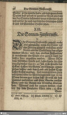 XIII. Die Sonnen-Finsternisse