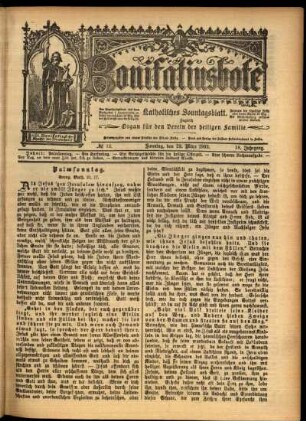 Erste Ausgabe vom Sonntag, den 23. März 1902.