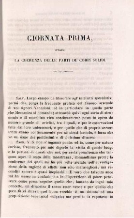 Giornata Prima, Intorno La Coerenza Delle Parti De' Corpi Dolidi.