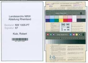 Entnazifizierung Robert Kutz , geb. 22.08.1908 (Postfacharbeiter)