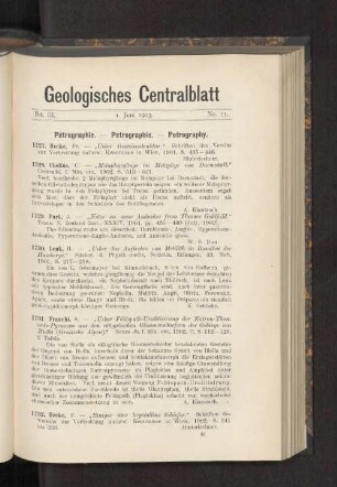 1. Juni 1903. No. 11.