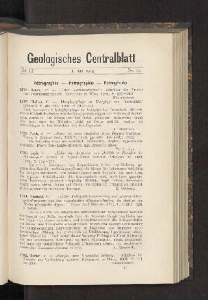 1. Juni 1903. No. 11.