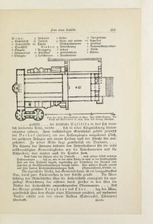 Plan einer Basilika