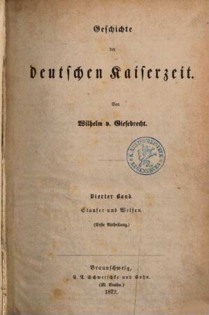 Geschichte der deutschen Kaiserzeit, 4. Staufer und Welfen