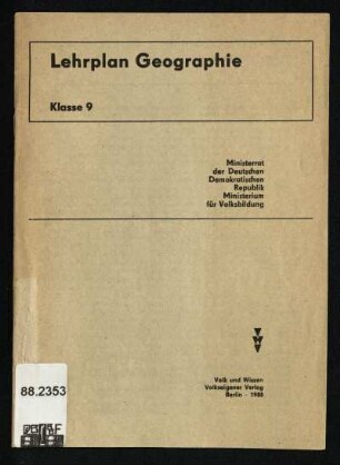 1988: Klasse 9