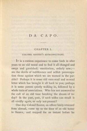 Da capo and other tales