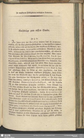 Nachträge zum ersten Bande