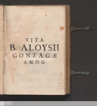 De Rebvs Gestis Beati Aloysii Gonzagæ E Societate Iesv