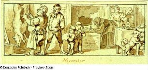 Schlachtfest, Federzeichn. A.L.Richter