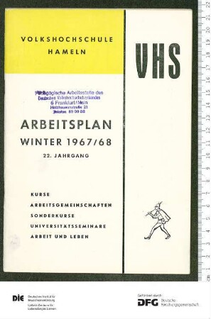 Programm 1. Semester 1967/1968