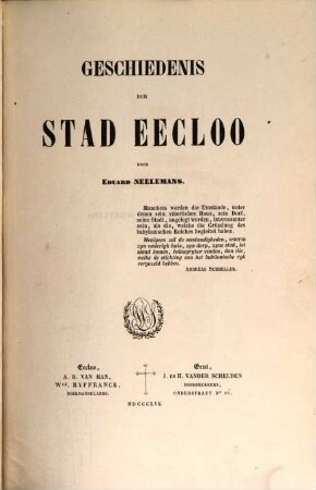 Geschiedenis der Stad Eecloo