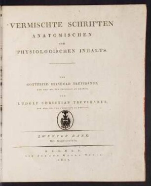 Vermischte Schriften anatomischen und physiologischen Inhalts; Bd. 2