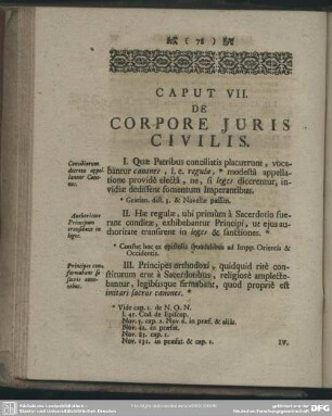 Caput VII. De Corpore Iuris Civilis