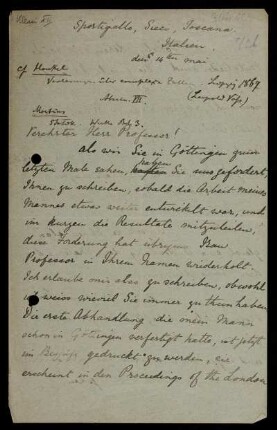 Briefe von Grace Chisholm Young an Felix Klein, Sieci, Genf, La Conversion (Vaud), 14.5.1898 - 18.6.1923