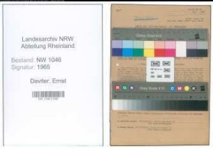 Entnazifizierung Ernst Daviter , geb. 27.12.1901 (Vertreter)