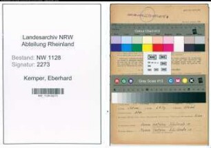 Entnazifizierung Eberhard Kemper , geb. 14.02.1901 (Polizist)