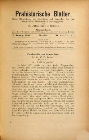 Prähistorische Blätter. 5, 5. 1893
