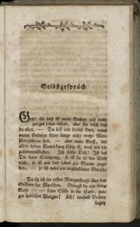 Selbstgespräch.