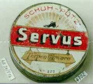 Blechdose für "SCHUH-PUTZ Servus Terpentinware No. 272"