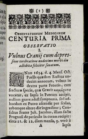 Observatio I. - XXV.