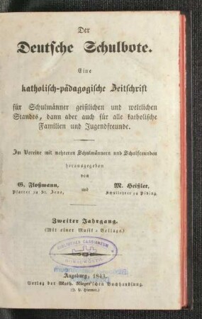 2: Der Deutsche Schulbote - 2. 1843