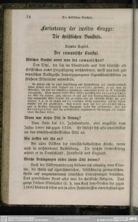 Fortsetzung der zweiten Gruppe: Die christlichen Baustyle