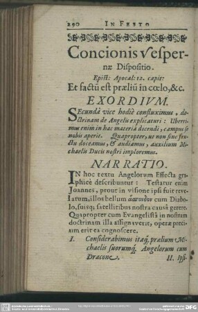 Concionis Vespernae Dispositio