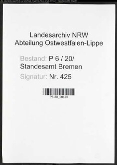 Sterberegister Standesamt Bremen