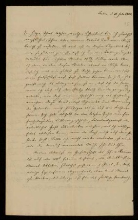 15: Brief von Friedrich August Biener an Gustav Hugo, Berlin, 16.2.1830