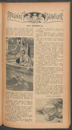 Una desgracia : Páginas infantiles