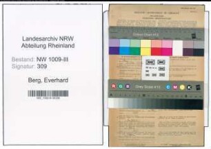 Entnazifizierung Everhard Van Den Berg , geb. 22.05.1897 (Amtsinspektor)