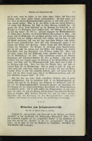 Gedanken zum Religionsunterricht