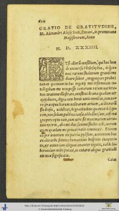 Oratio De Gratitudine