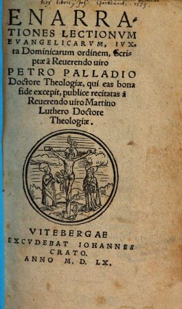 Enarrationes lectionum Evangelicarum, Iuxta Dominicarum ordinem
