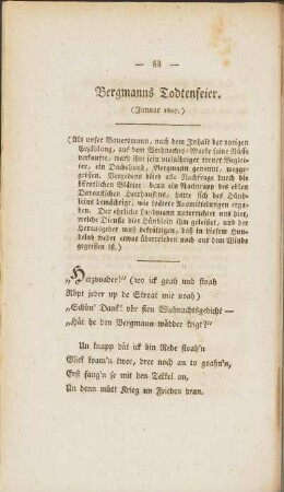 Bergmanns Todtenfeier.