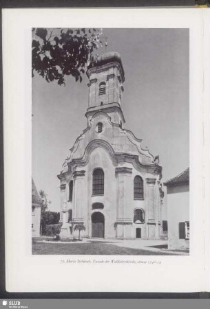 Maria Steinbach, Fassade der Wallfahrtskirche, erbaut 1746-54