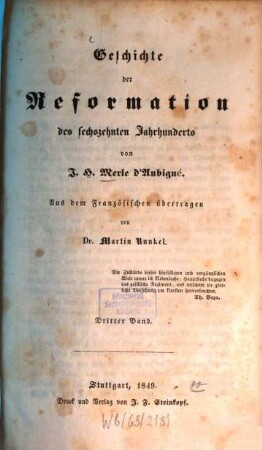 Geschichte der Reformation des sechzehnten Jahrhunderts, 3