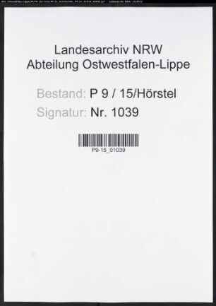 Sterberegister Standesamt Hörstel