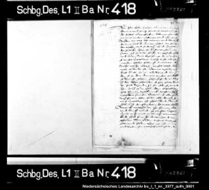 Klage des ehemaligen Kaplans zu Obernkirchen, Hermann Wilkening, wegen einer Rente