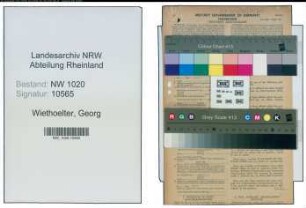 Entnazifizierung Georg Wiethoelter , geb. 05.08.1901 (Lehrer)