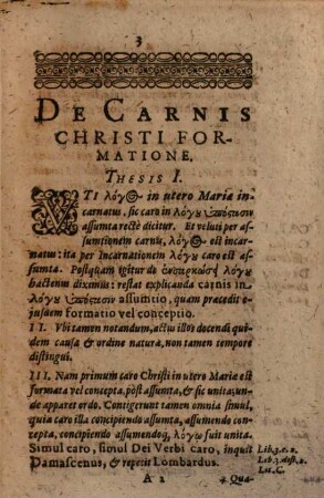 De Carnis Christi Conceptione Et Formatione