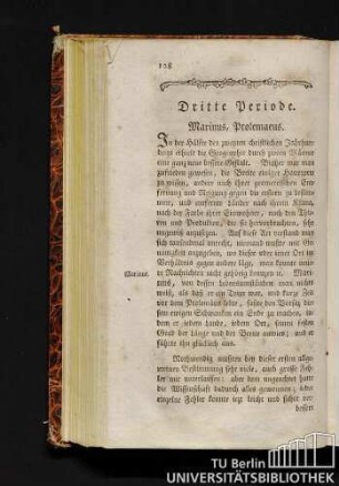 Dritte Periode. Marinus, Ptolemaeus.