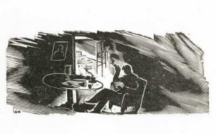 Kleine Illustration zu: Stefan Zweig, Novellen. Holzstich von Alexej Krawtschenko; 1934. Staatsverlag für schöne Literatur, Moskau 1936
