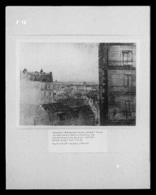Blick aus dem Fenster von Vincents Zimmer in der Rue Lepic