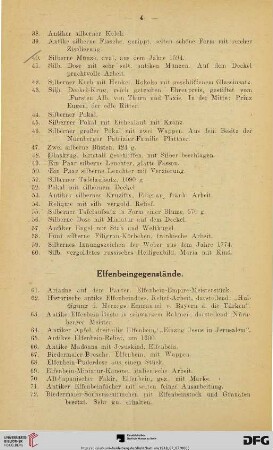 Elfenbeingegenstände (Nr. 61-76)