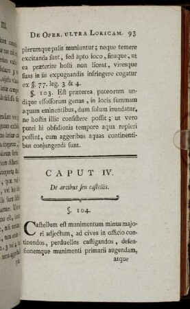Caput IV. De arcibus seu castellis.