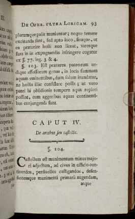 Caput IV. De arcibus seu castellis.