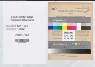 Entnazifizierung Paul Adam, geb. 10.08.1906 (Baurat)